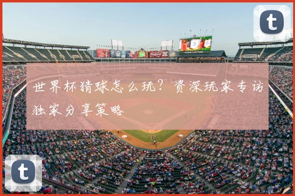 世界杯猜球怎么玩?资深玩家专访独家分享策略