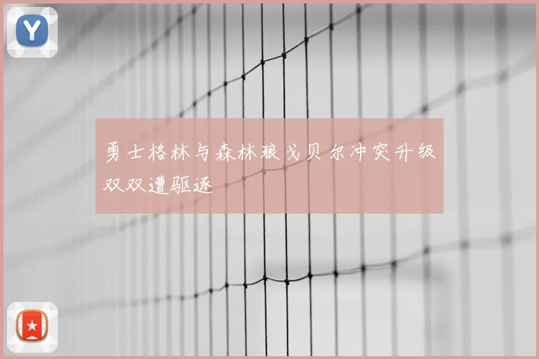 勇士格林与森林狼戈贝尔冲突升级双双遭驱逐